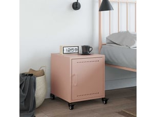 Table de chevet - cabinet de chevet - table de nuit rose 36x38,5x43,5 cm acier