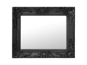 Miroir rectangulaire à fixer coloris noir <strong></strong>  <strong></strong> - 50 cm x 40 cm