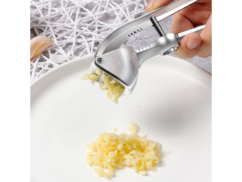  Presse à ail, purée d’ail, ustensiles de cuisine, couleur acier inoxydable, alliage d’aluminium, pilon à ail manuel  - Conforama D