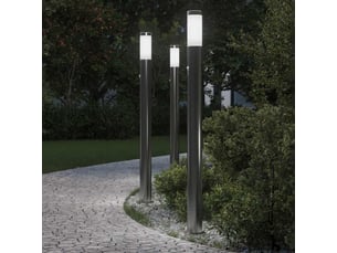 Lot de 3 borne lumineuse avec détecteur 110 cm acier inoxydable ip44 shl88776