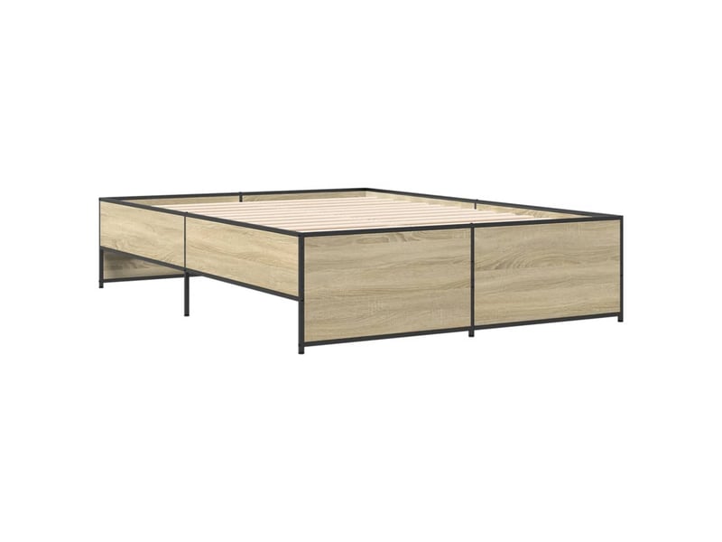  Lit double- lit adulte -  cadre de lit sans matelas chêne sonoma 135x190 cm  - Conforama B
