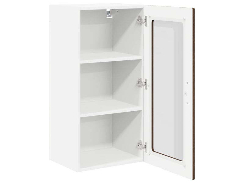  Meuble mural de cuisine, cabinet en verre mural chêne brun 40x31x80cm shl4157  - Conforama D