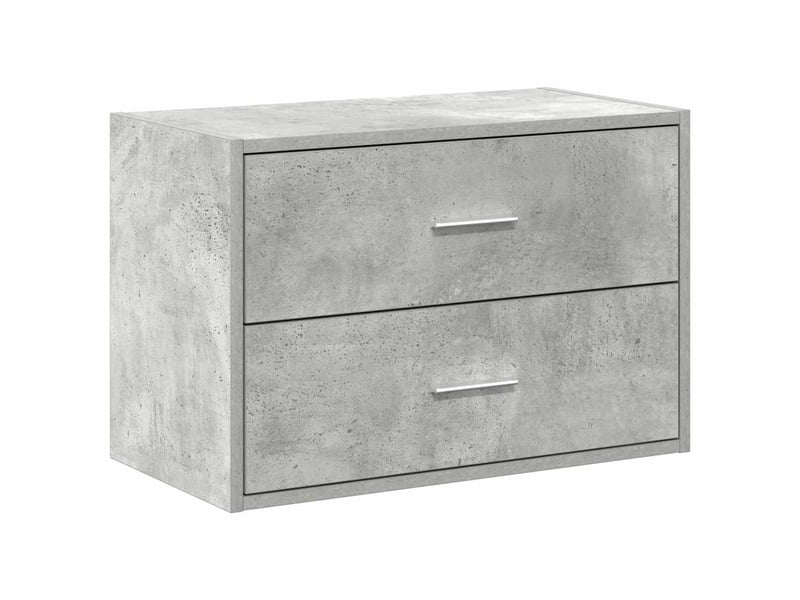  Armoire à tiroirs, commode avec 2 tiroirs gris béton 60x31x40 cm bois d'ingénierie  - Conforama A