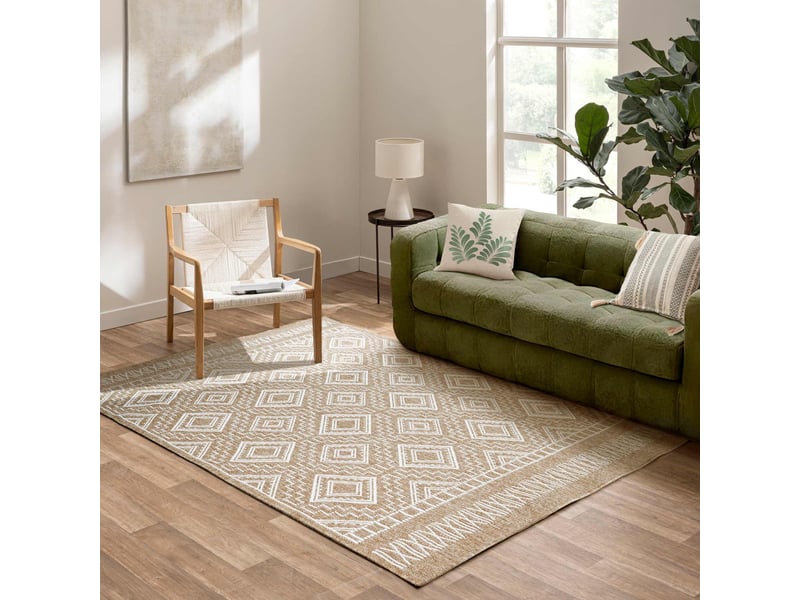  Tapis tissé plat yucatan 160x230cm naturel  - Conforama D