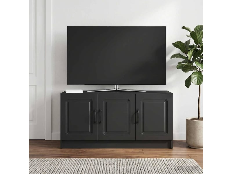  Meuble tv - banc tv - meuble de rangement noir 99 x 34,5 x 47 cm bois d'ingénierie  - Conforama D