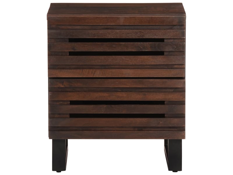  Lot de 2 tables de chevet - cabinet de chevet - table de nuit 40x34x46 cm bois de manguier massif  - Conforama C