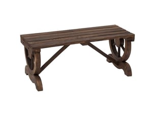 Banc de jardin rustique en bois, résistant aux intempéries, durable, 98x50x39,5 cm, élégant