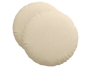 Lot de 2 coussins de siège, coussins décoratifs tissu crème ø50 x 19 cm cf59783