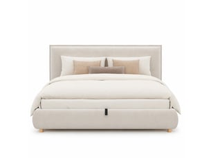 Lit coffre 180x200 cm HAVRYA coloris blanc