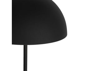 Lampadaire d'extérieur noir rechargeable à 3 niveaux de luminosité - keira