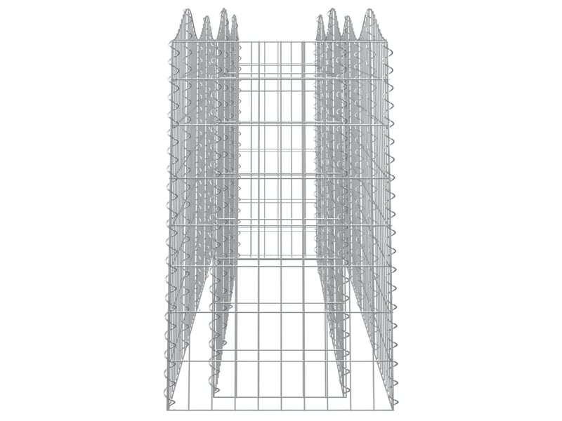  Lit surélevé à gabions arqué 200 x 50 x 100 cm fer galvanisé argent 02_0039932  - Conforama C
