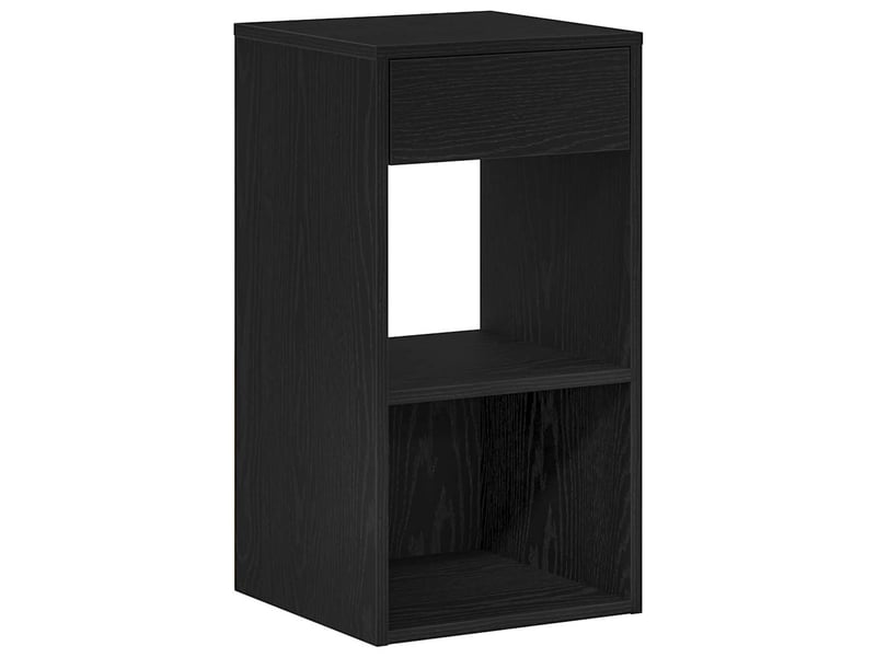  Lot de 2 tables de chevet - cabinet de chevet - table de nuit avec tiroir chêne noir 35x34x66,5 cm  - Conforama D
