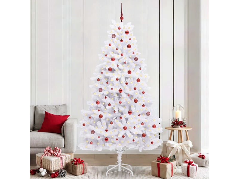  Sapin de noël - arbre de noël artificiel à branches articulées blanc 240 cm  - Conforama B