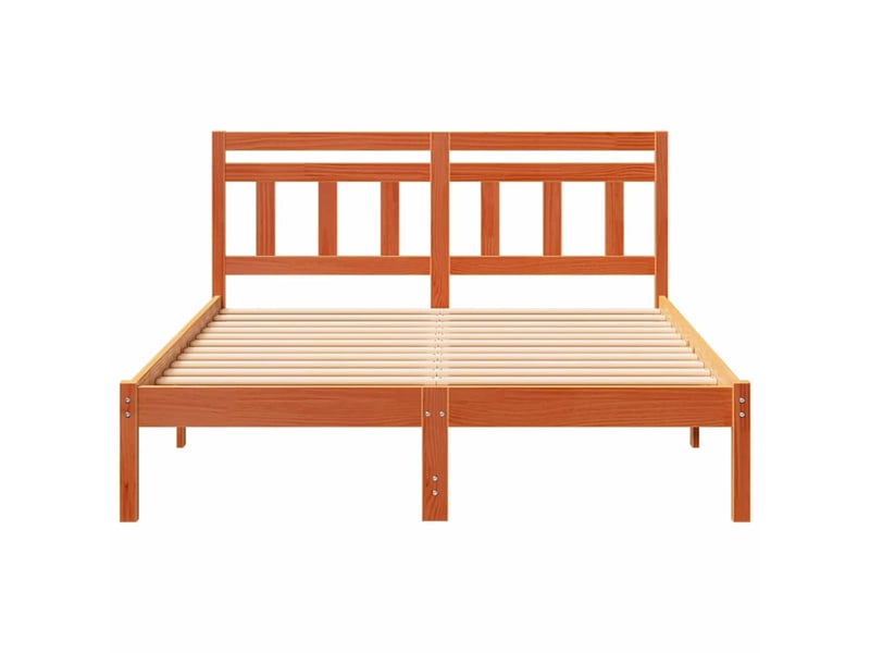  Lit double- lit adulte -  cadre de lit marron 120 x 190 cm pin massif  - Conforama D