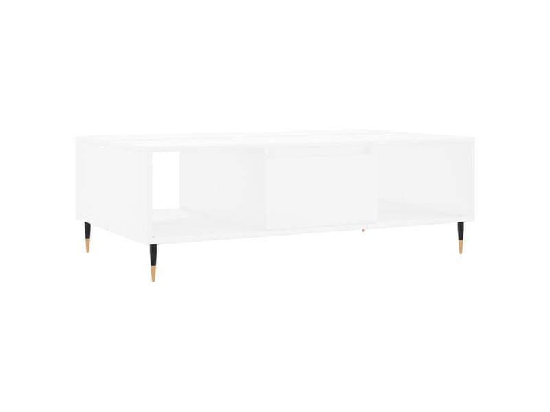  Table basse rectangulaire | table de salon blanc 104x60x35 cm bois d'ingénierie shl3694  - Conforama A