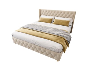 Lit 2 places 160x200 cm <strong>HAUSS SPOLE</strong> <strong></strong> coloris beige