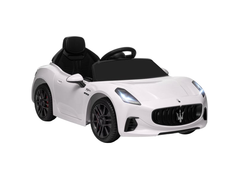 Voiture électrique pour enfants sous licence maserati gran turismo folgore, 12v avec télécommande, de 3 à 5 ans, blanc - Conforama B