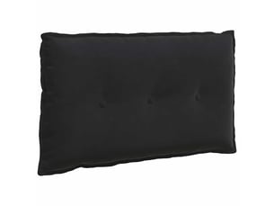 Coussin de dos, coussin de dossier noir 80 x 50 cm tissu en velours côtelé cf54852