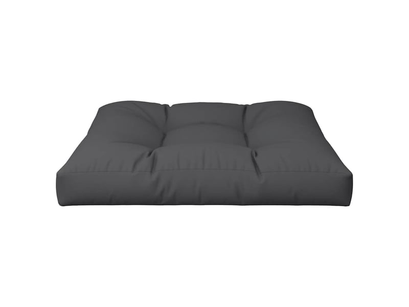  Coussin de palette, coussin de chaise, coussin de canapé noir 70x70x12 cm tissu cf55414  - Conforama D