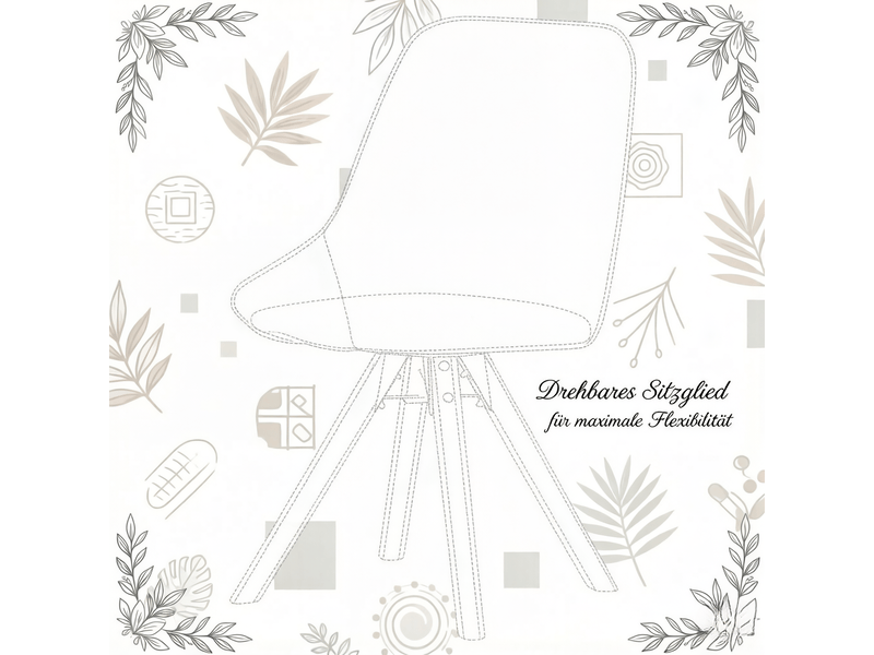  Lot de 2 chaises de salle à manger pivotantes à 360° en velours gris foncé T5828P524807 - Conforama B