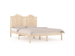 Lit 2 places 135x190 cm    coloris marron