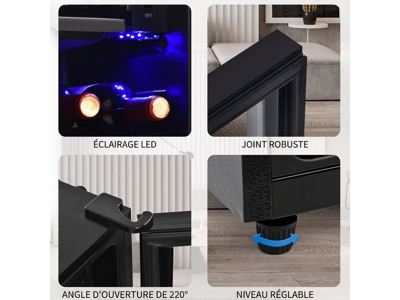 Réfrigérateur 76l avec congélateur 6l pose libre silencieux 43db led - Conforama E