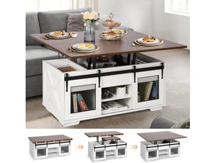Table basse rectangulaire coloris marron <strong>VOXON</strong> <strong></strong> - 54 cmx105 cm