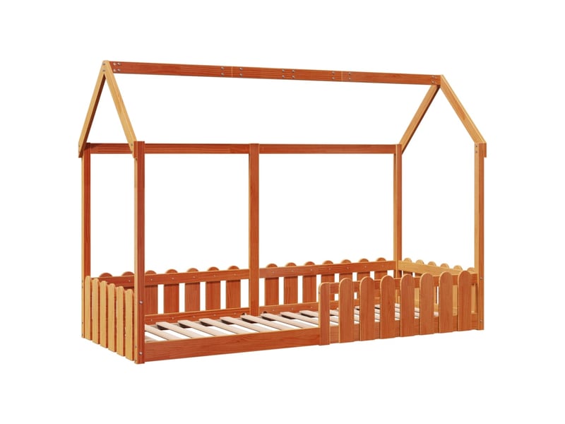  Cadre de lit d'enfants - lit jeune forme de maison sans matelas 80x200 cm  - Conforama C
