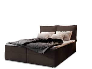Lit avec rangement 180x200 cm <strong>MASSENO</strong>  <strong></strong> coloris marron
