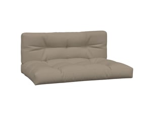 Lot de 2 coussins de palette, coussins de canapé taupe tissu cf59625
