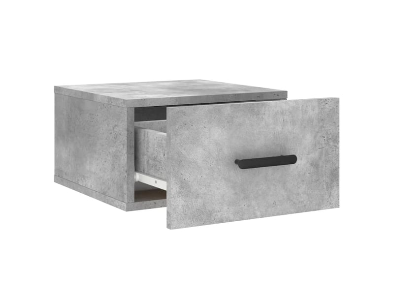  Table de chevet - cabinet de chevet - table de nuit murale gris béton 35x35x20 cm  - Conforama E