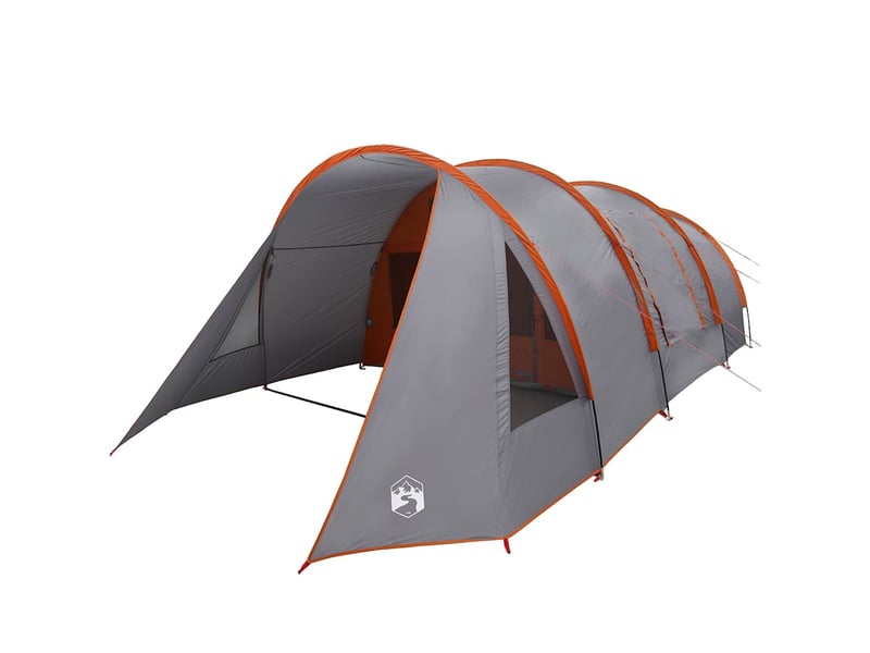  Tente tunnel, tente de camping 4 personnes gris et orange shl62926  - Conforama D