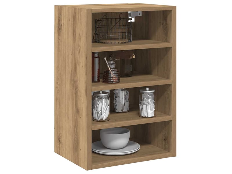 Meuble de rangement, armoire suspendue chêne artisanal 40x29,5x60cm bois d'ingénierie - Conforama C