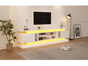 Meuble tv coloris blanc 180 cm   
