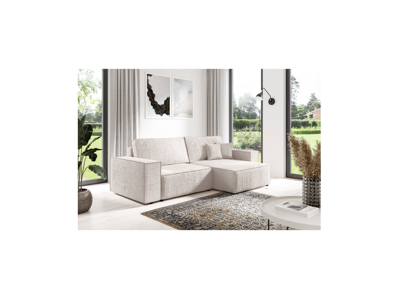  Canapé d'angle convertible mille mini bleu  - Conforama D