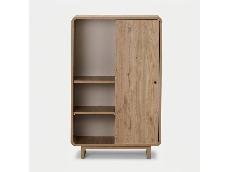  Buffet moderne gain de place avec portes et étagères torina - chêne  - Conforama C