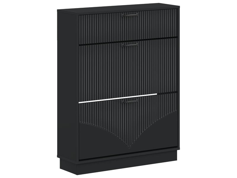  Meuble à chaussures, armoire à chaussures hoorn 78x24x100 cm bois d'ingénierie shl6212  - Conforama A