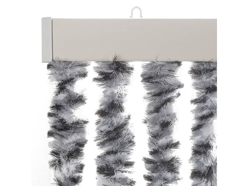  Rideau anti-mouches, moustiquaire gris et noir et blanc 100x200 cm chenille cf43552  - Conforama D