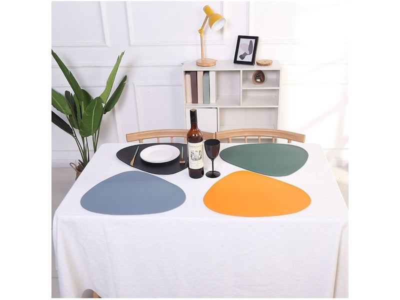  Lot de 6 sets de table antidérapants en pvc lavables – résistants à la chaleur – dimensions 34x41 cm – pour cuisines professionnelles  - Conforama B