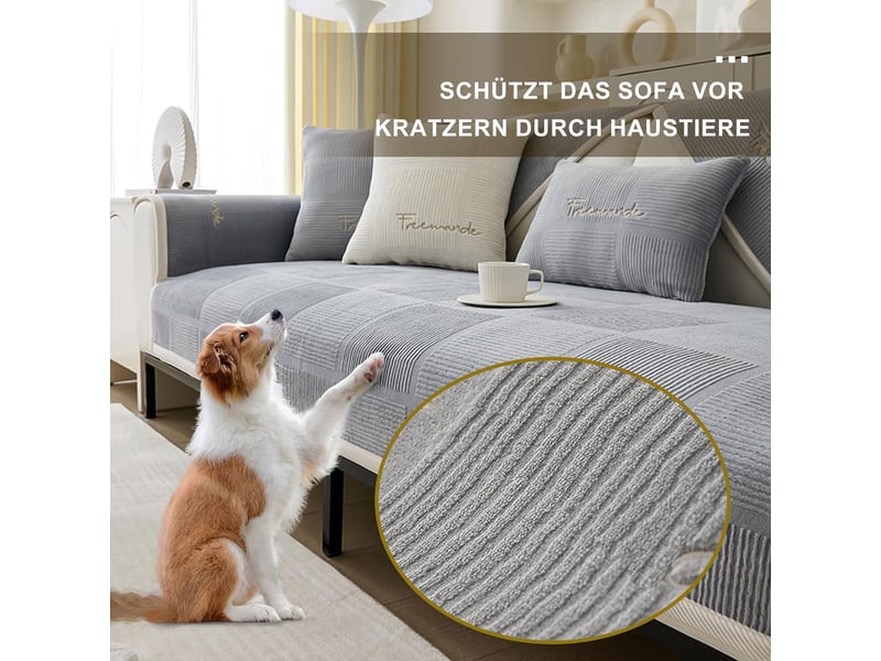 Housse de canapé pour salon 70x150 cm – grise - Conforama D