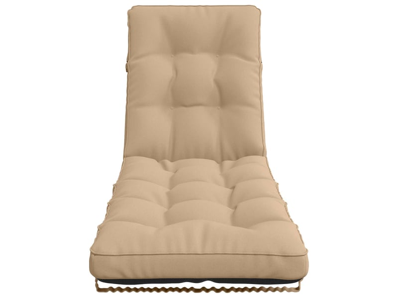 Coussin de transat, coussin pour bain de soleil vianen 100 % polyester sable 200 x 50 x 8 cm cf56337 - Conforama D