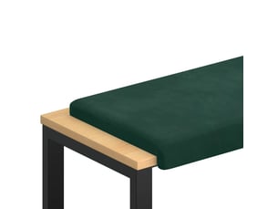 Coussin de banc, coussin d'assise, coussin de canapé velours vert foncé profondeur 35 cm cf53944