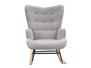Fauteuil fixe FEEOHOME Tissu bouclette gris