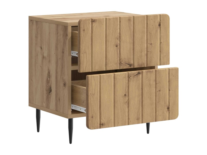  Table de chevet - cabinet de chevet - table de nuit 2 pièces chêne artisanal 43 x 34,5 x 49,5 cm  - Conforama E