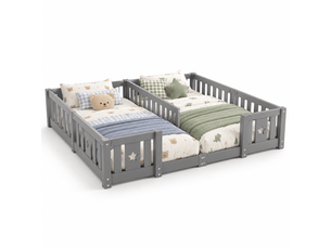 Lit évolutif 2x90x200 cm YELENARO coloris gris