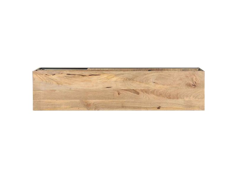  Meuble tv - banc tv - meuble de rangement 130x30x45 cm bois de manguier brut  - Conforama D