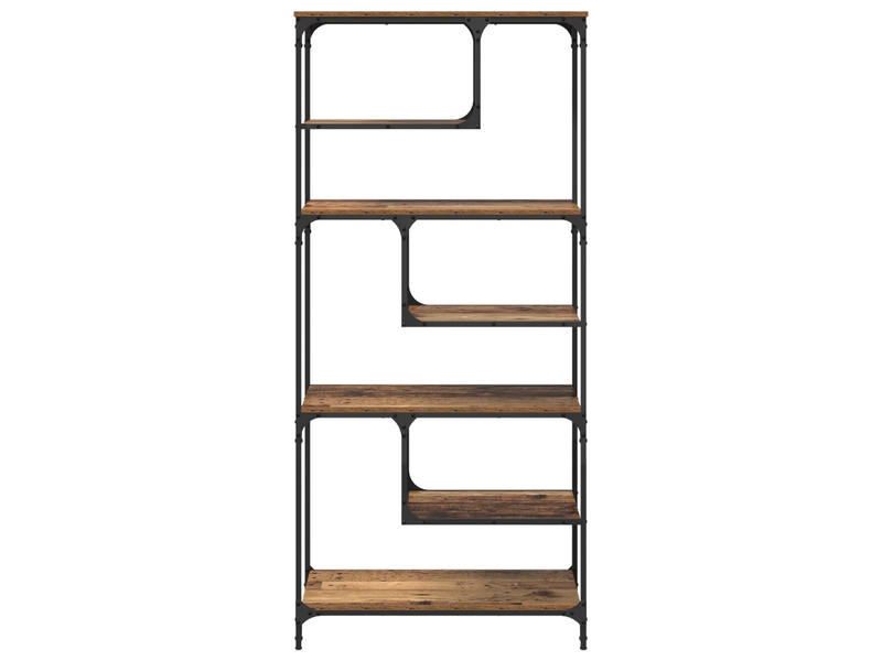 Bibliothèque 6 niveaux, armoire à livres 81 x 36 x 176 cm bois d'ingénierie shl2075 - Conforama E