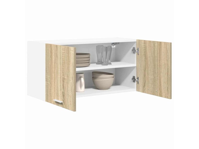  Meuble de rangement cuisine, armoire suspendue chêne sonoma 80x31x40cm  - Conforama C