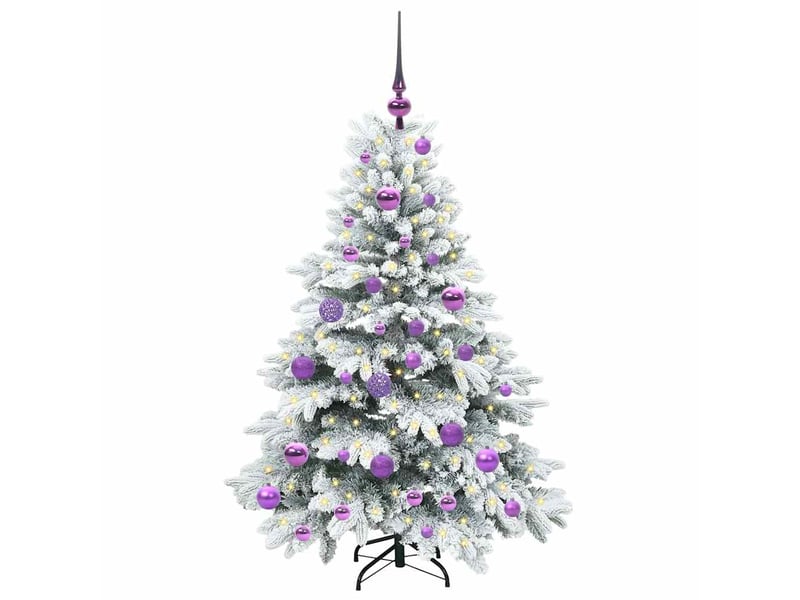 Sapin de noël artificiel, arbre de noël avec 150 led blanc 120 cm pe et pvc shl4551 - Conforama C