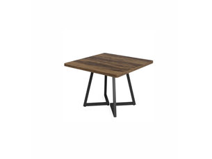 Table de salle à manger pour 2 à 4 personnes avec plateau carré en mdf et cadre métallique pour cuisine 80×80×75 cm